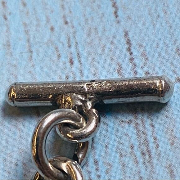 Sterling Silver Blank Heart ID Charm Bracelet 7.5 in. - Picture 3 of 3
